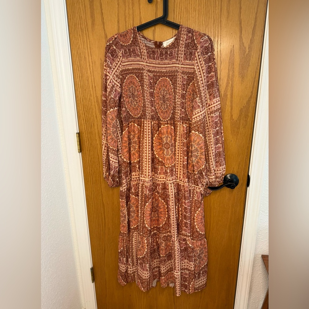 Bohme smocked long sleeve dress